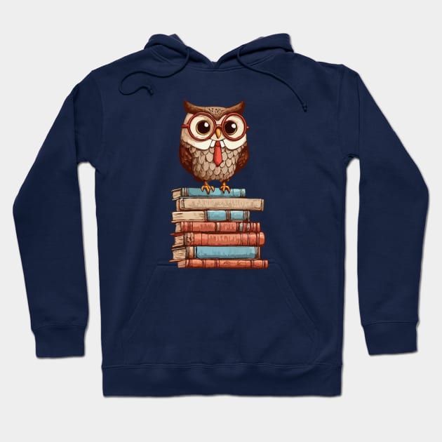 Owl Books Hoodie by katzura